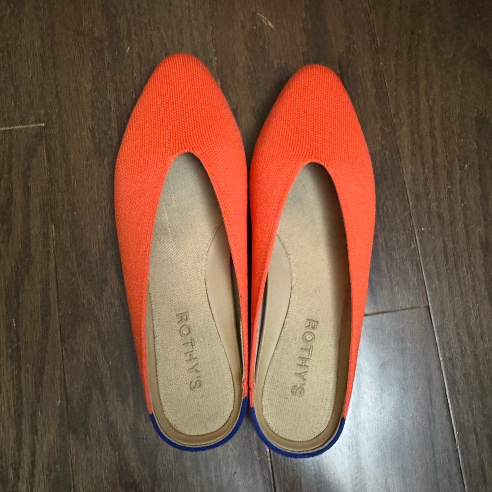 Rothy’s the Almond Demi Mule in Melon size 6.5 EUC